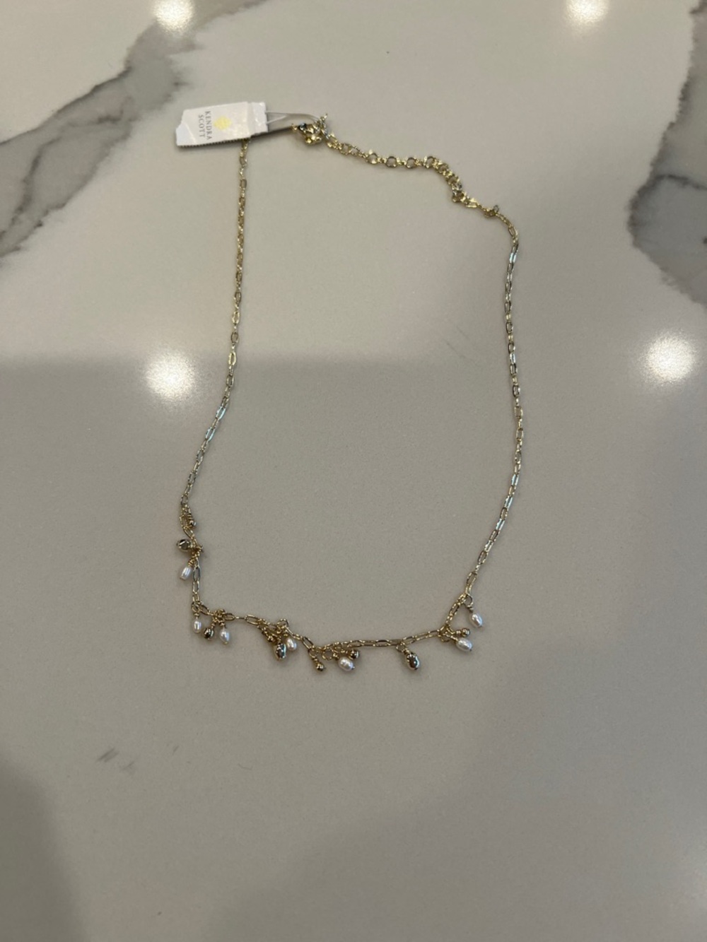 Kendra Scott Gold Necklace with Pearl Charms - Picture 2 of 4